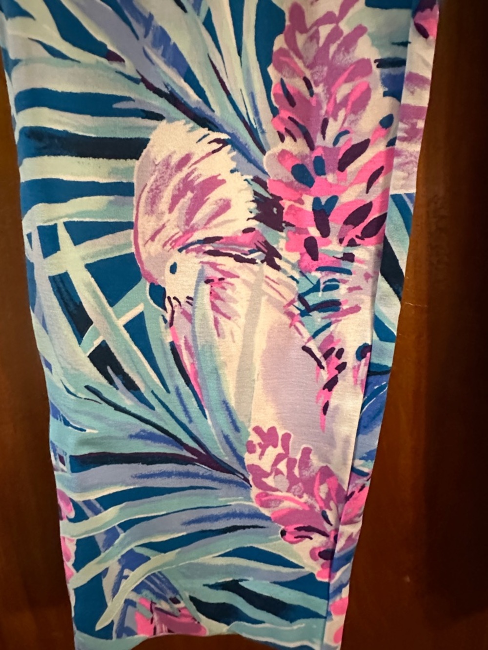 Lilly Pulitzer Size 6, Kelly *Knit Corso ankle pants, 'Mr Peacock Tweethearts' - Picture 4 of 7